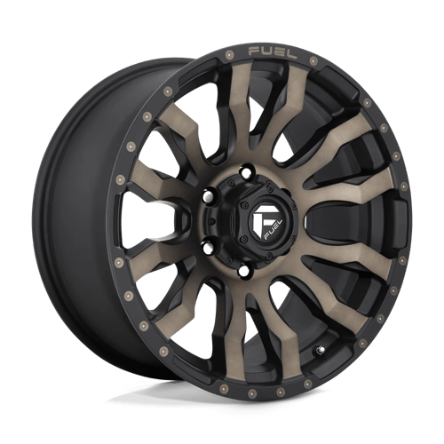 Fuel 1PC D674 BLITZ MATTE BLACK DOUBLE DARK TINT 17X9 5X5.0 ET -12 CB 71.5