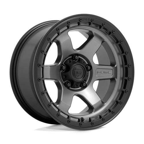 Fuel 1PC D752 BLOCK MATTE GUNMETAL W/ BLACK RING 17X9 6X135 ET -12 CB 87.1