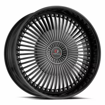 CLV-41 18×8.0 4×100 4×114.3 +35 Cb 74.1 Gloss Black & Machined