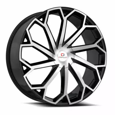 CLV-51 18×8.0 5×112 5×114.3 +35 Cb 74.1 Gloss Black & Machined
