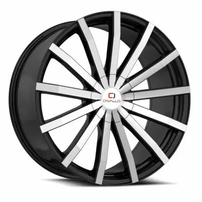 CLV-52 18×8.0 4×100 4×114.3 +35 Cb 74.1 Gloss Black & Machined