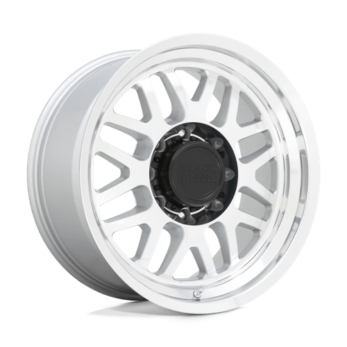 Black Rhino Hard Alloys DELTA GLOSS SILVER W/ MIRROR CUT FACE 20X9.5 8X170 ET -18 CB 125.1