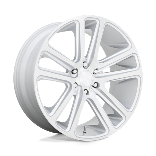 DUB 1PC S257 FLEX GLOSS SILVER W/ BRUSHED FACE 24X10 6X135 ET +30 CB 87.1