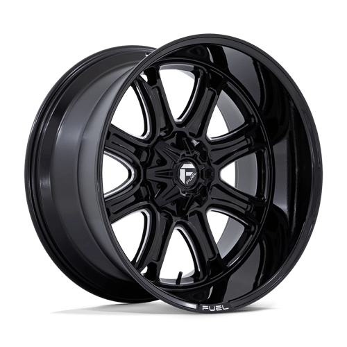 Fuel 1PC DARKSTAR GLOSS BLACK MILLED 22X9 6X135/5.5 ET +1 CB 106.1