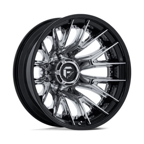 Fuel 1PC D407 CATALYST DUALLY CHROME W/ GLOSS BLACK LIP 22X8.25 8X200 ET -202 CB 142