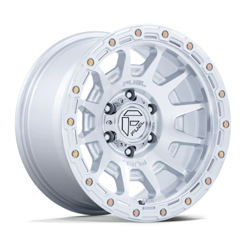 Fuel 1PC FC884 FORTRESS GLOSS SILVER W/ MACHINED FACE 17X9 5X5.0 ET -12 CB 71.5