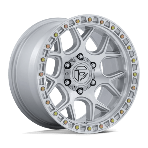 Fuel 1PC FC908 PUMA GLOSS SILVER W/ MACHINED FACE 17X9 6X135 ET +1 CB 87.1