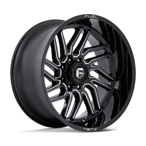 Fuel 1PC D807 HURRICANE GLOSS BLACK MILLED 24X12 8X170 ET -44 CB 125.1
