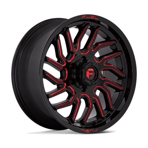 Fuel 1PC D808 HURRICANE GLOSS BLACK MILLED W/ RED TINT 20X9 6X5.5 ET +20 CB 106.1