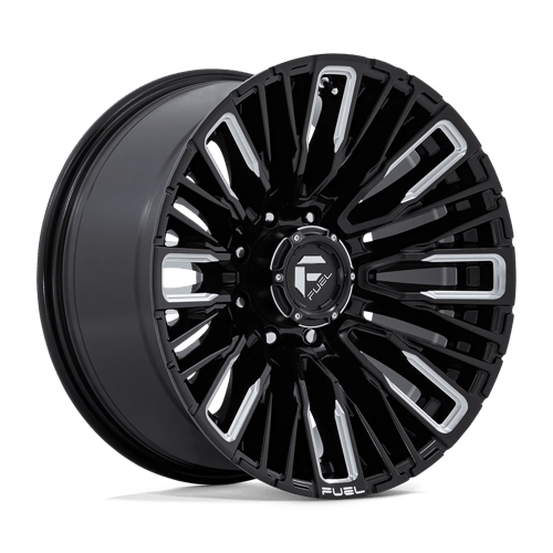 Fuel 1PC D849 REBAR GLOSS BLACK MILLED 20X10 8X180 ET -18 CB 124.2