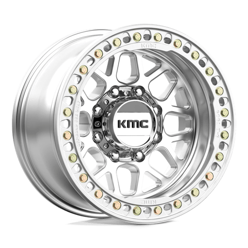 KMC KM235 GRENADE CRAWL BEADLOCK MACHINED 17X9 8X6.5 ET -38 CB 125.1