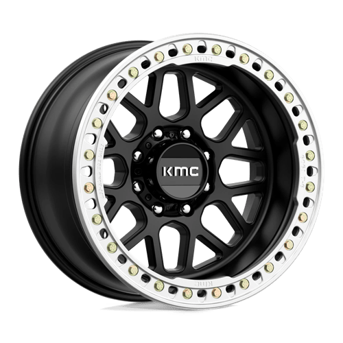 KMC KM235 GRENADE CRAWL BEADLOCK SATIN BLACK 20X10 8X6.5 ET -48 CB 125.1