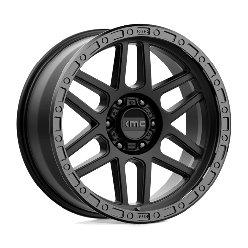 KMC KM544 MESA SATIN BLACK W/ GLOSS BLACK LIP 17X8.5 6X5.5 ET +0 CB 106.1
