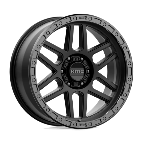 KMC KM544 MESA SATIN BLACK W/ GLOSS BLACK LIP 20X9 6X5.5 ET +0 CB 106.1