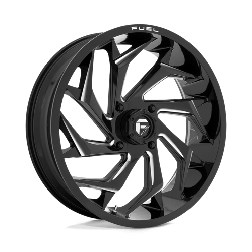 Fuel UTV D753 REACTION UTV GLOSS BLACK MILLED 20X7 4X156 ET +13 CB 132