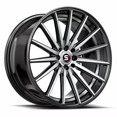 SP-69 18×8.0 5×114.3 5×120 +38 Cb 73.1 Gloss Black Machined / undercut
