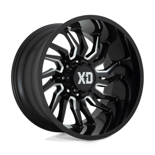 XD XD858 TENSION GLOSS BLACK MILLED 22X10 8X6.5 ET -18 CB 125.1