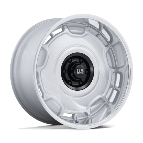 US Mag 1PC UC146 ARLINGTON SILVER MATTE BLACK CENTER W/ DIAMOND CUT LIP 20X10 6X5.5 ET +6 CB 106.1