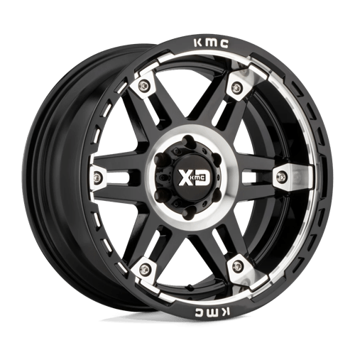 XD XD840 SPY II GLOSS BLACK MACHINED 17X9 6X5.5 ET -12 CB 106.1