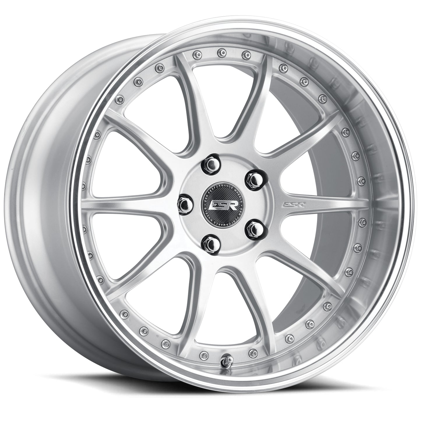 18X9.5 5X114.3 +22 HYPER SILVER MACHINE LIP CS12 89551422 CS12HS-ML