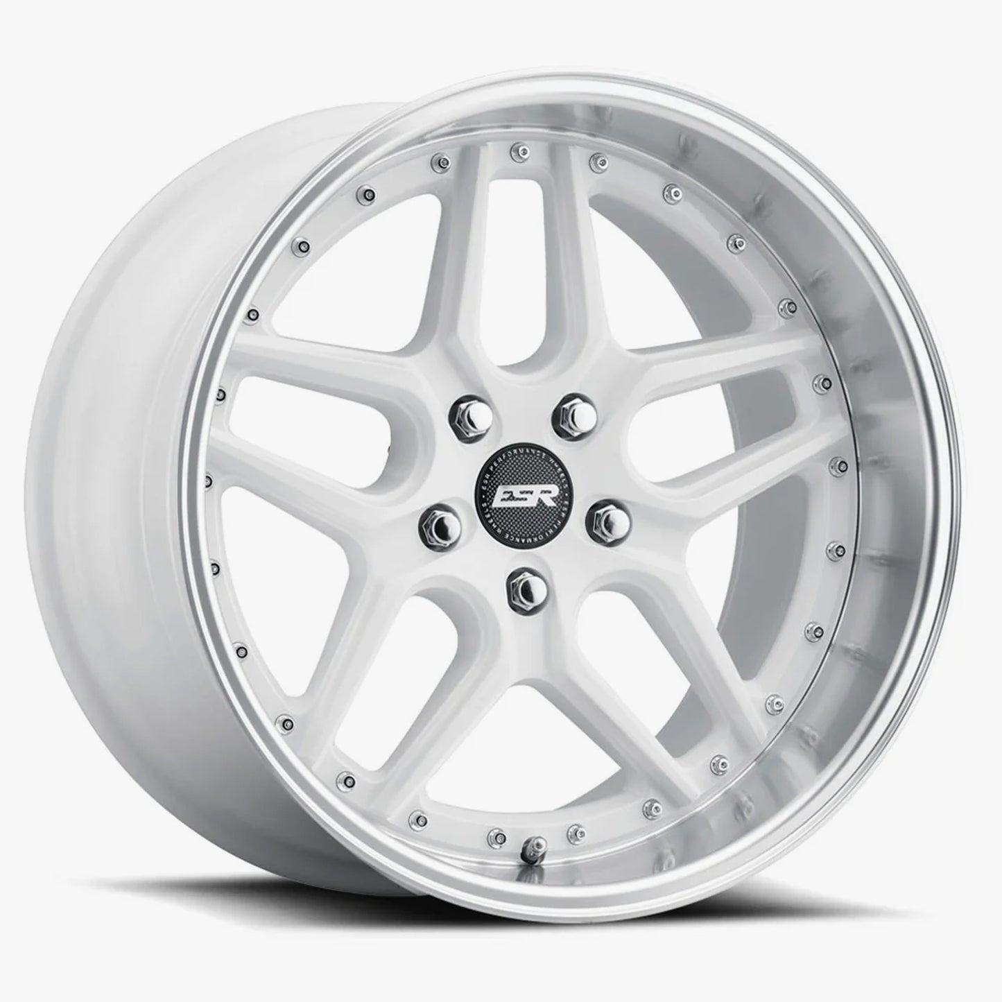 18X9.5 5X114.3 +22 GLOSS WHITE MACHINE LIP CS15.2 89551422 CS15R2WHT-ML