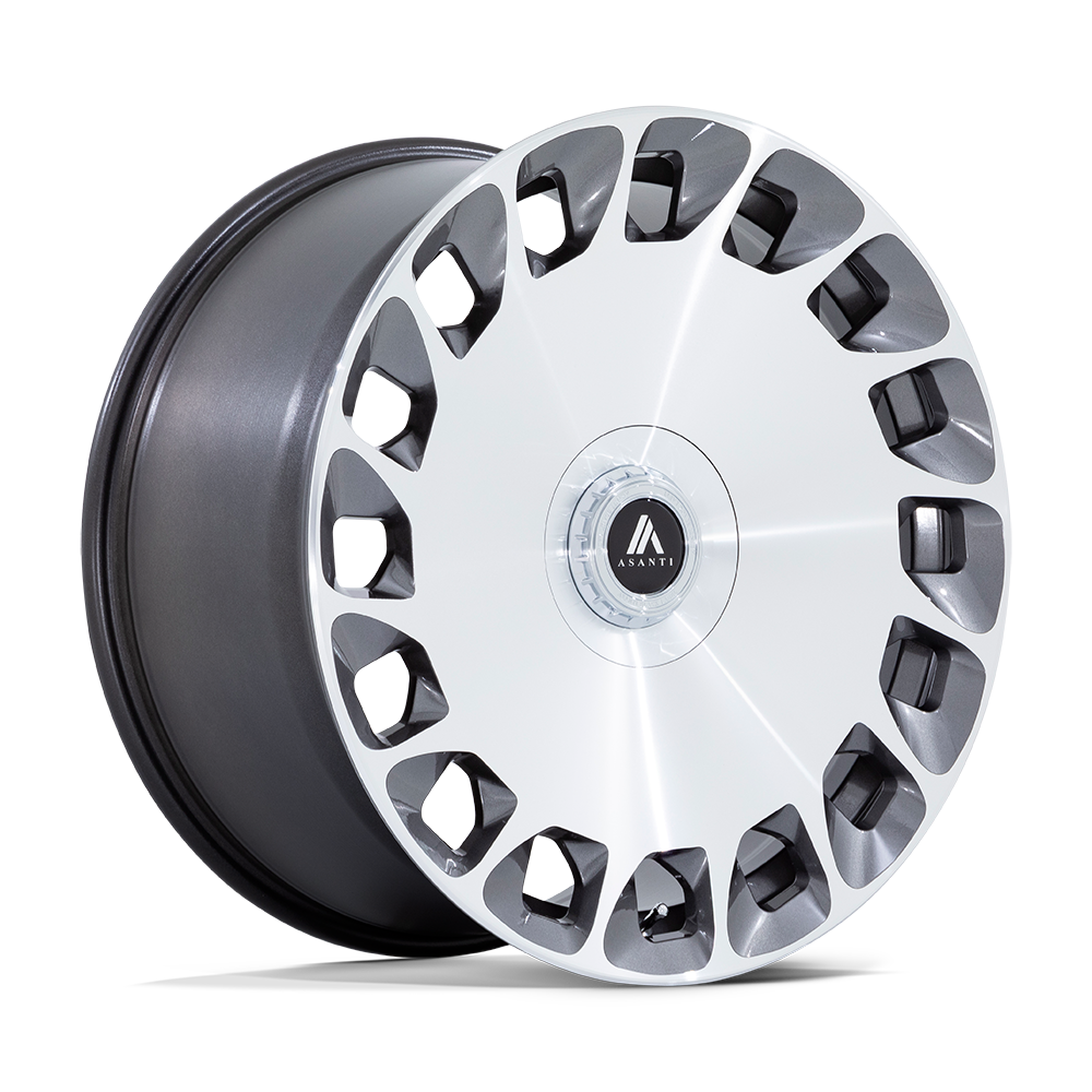 Asanti Black AB045 ARISTOCRAT GLOSS PLATINUM W/ BRIGHT MACHINED FACE 24X10 5X112/120 ET +35 CB 74.1
