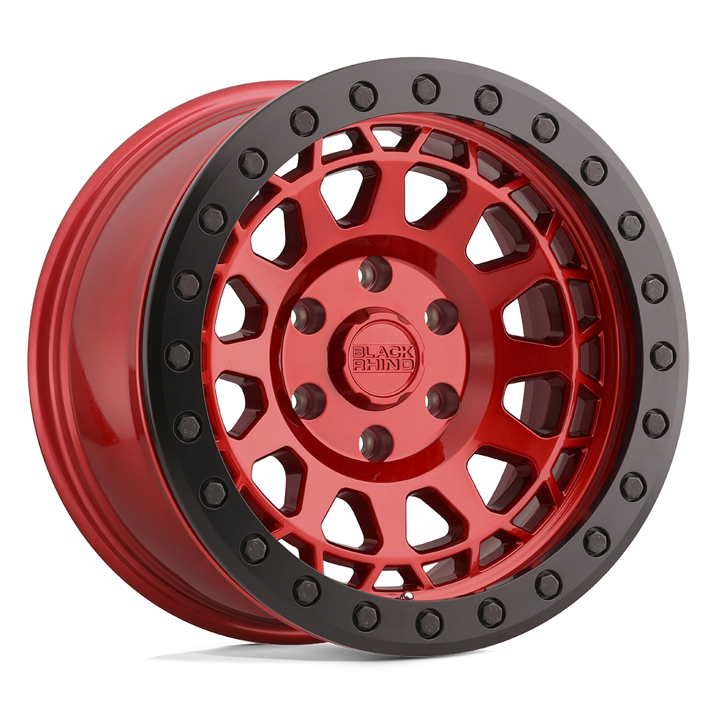 Black Rhino Hard Alloys PRIMM BEADLOCK CANDY RED W/ BLACK RING 17X8.5 5X4.5 ET -38 CB 71.5