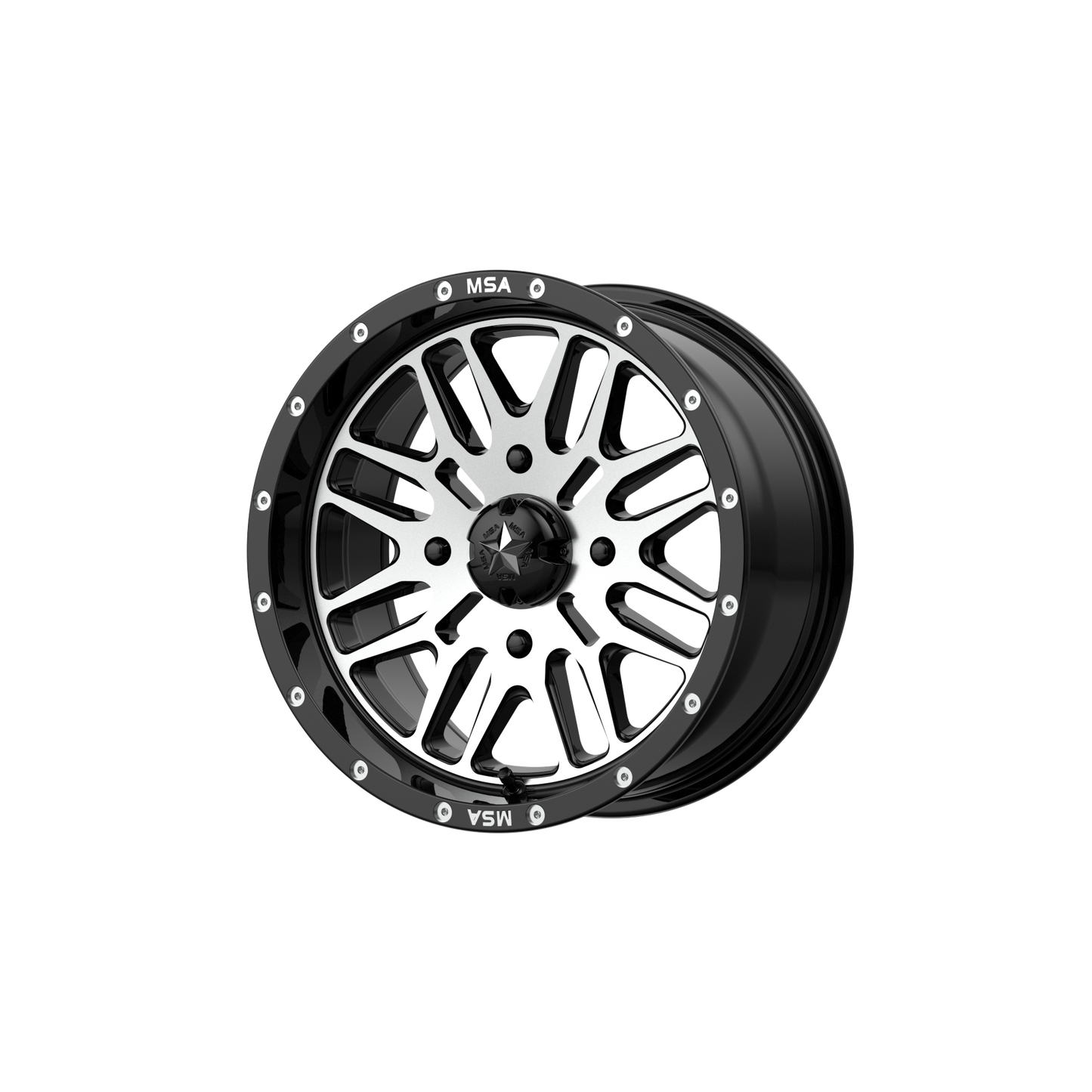 BRUTE UTV 14X7 4X110 G-BLK MACH 10MM