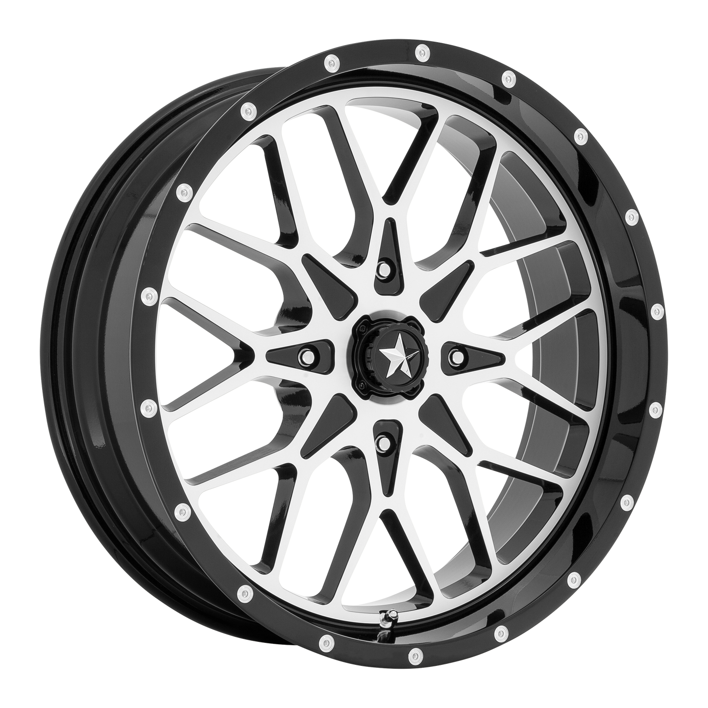 MSA Offroad Wheels M45 PORTAL UTV GLOSS BLACK MACHINED 14X7 4X156 ET +10 CB 115.1