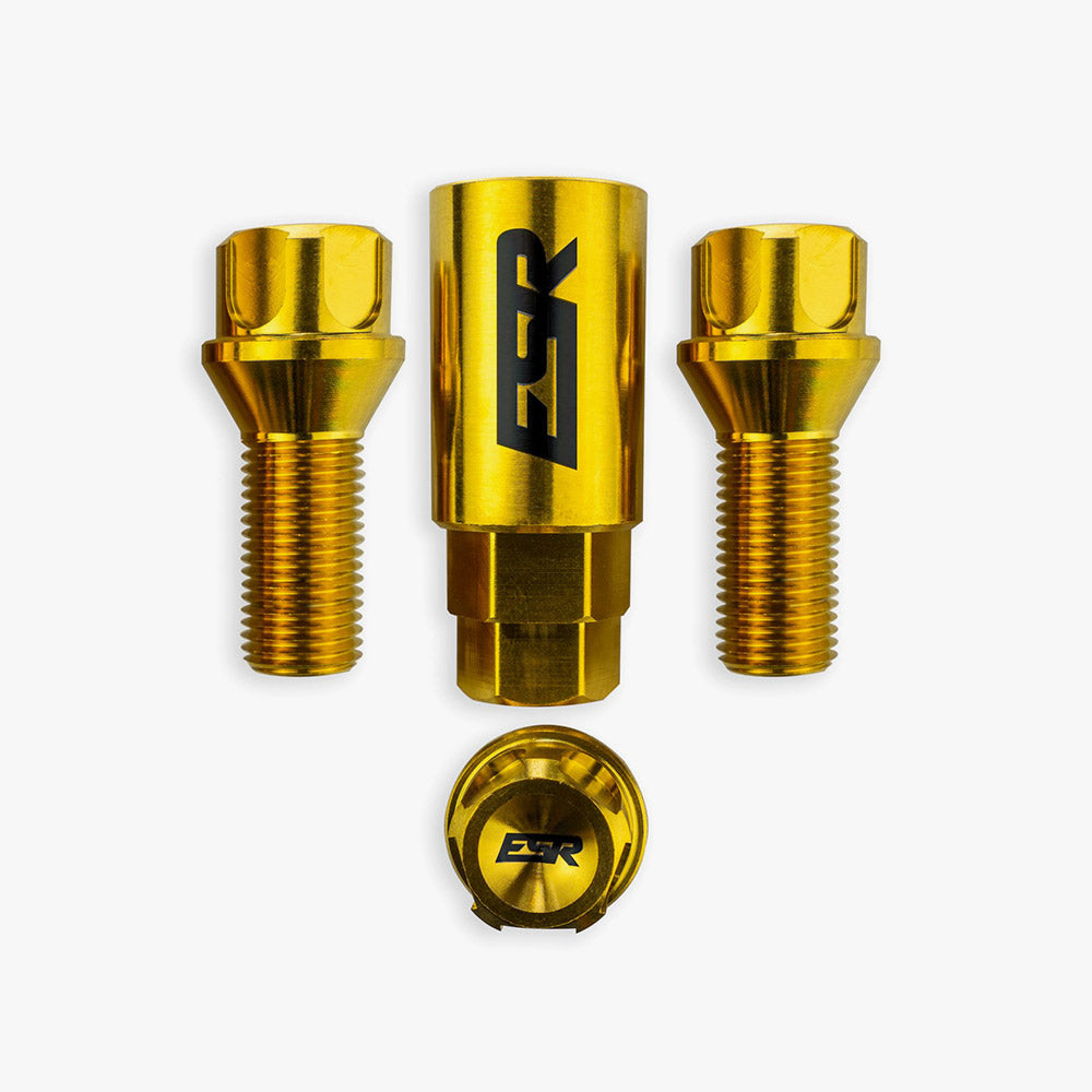 38MM GOLD CHROME BOLTS 12X1.5