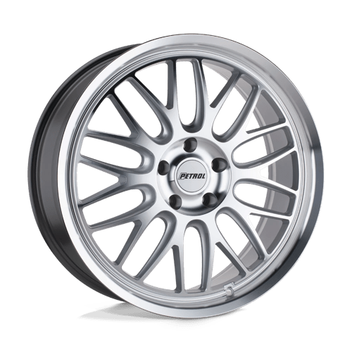 Petrol P4C SILVER W/ MACHINED FACE & LIP 19X8 5X4.25 ET +40 CB 72.1