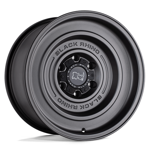 Black Rhino Hard Alloys SOLID MATTE GUN BLACK 17X9.5 6X5.5 ET -12 CB 112.1