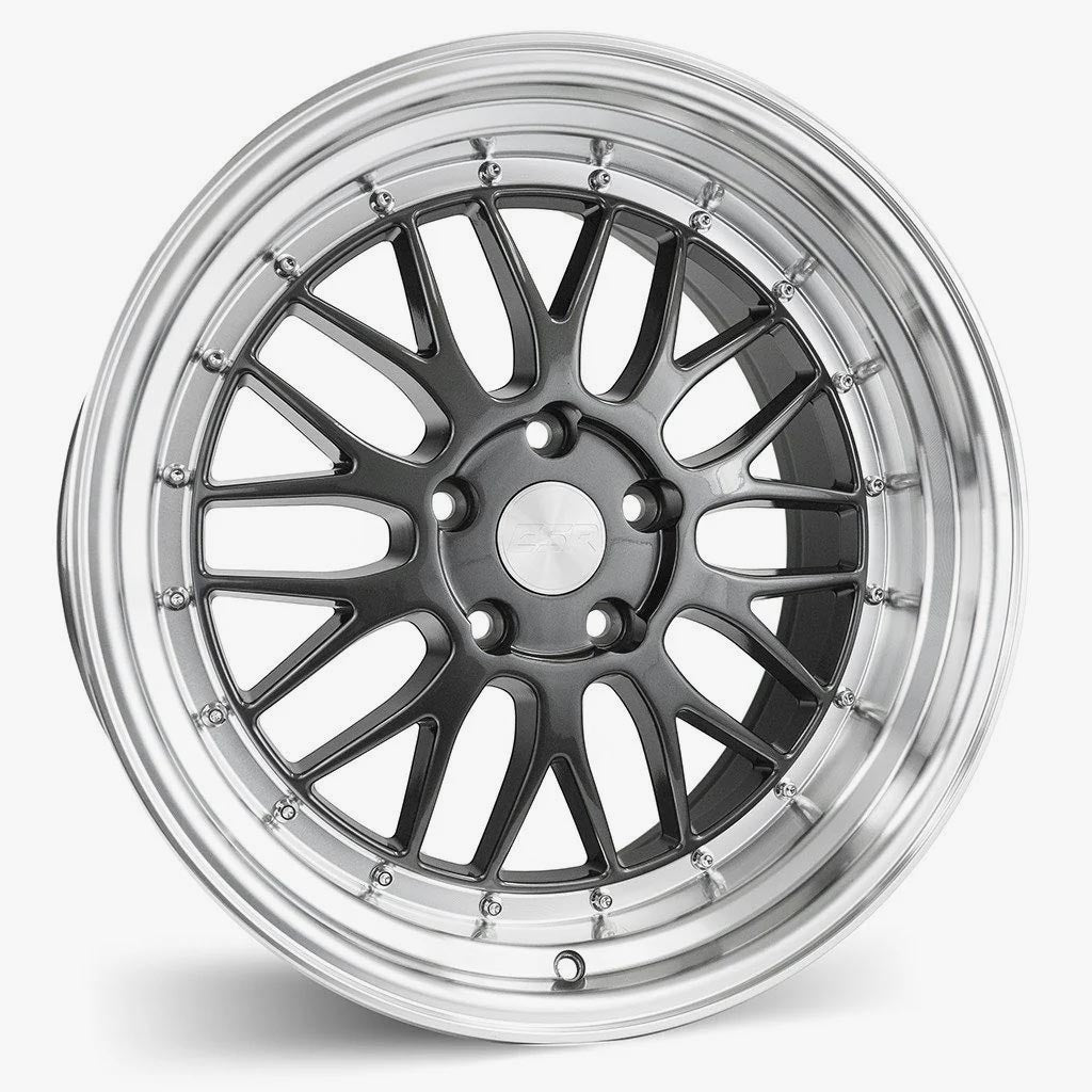 18X10.5 5X110 (CUSTOM DRILL) +22 72.56 GUNMETAL MACHINE LIP SR05 80551422 SR05GM-ML 5X110