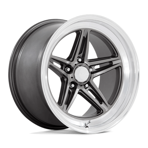 American Racing Vintage VN514 GROOVE ANTHRACITE W/ DIAMOND CUT LIP 18X8 5X4.75 ET +0 CB 72.56