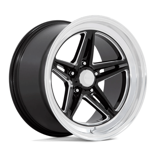 American Racing Vintage VN514 GROOVE GLOSS BLACK MILLED W/ DIAMOND CUT LIP 18X10 5X4.75 ET +0 CB 72.56