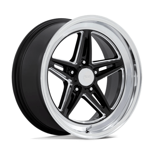 American Racing Vintage VN514 GROOVE GLOSS BLACK MILLED W/ DIAMOND CUT LIP 20X8.5 5X4.75 ET +6 CB 72.6