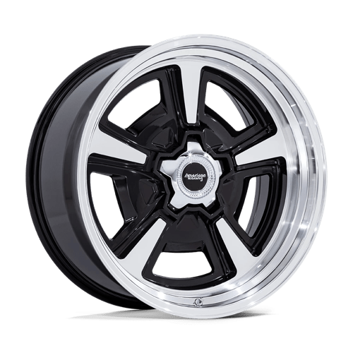 American Racing Vintage VN517 MARAUDER GLOSS BLACK MACHINED W/ DIAMOND CUT LIP 22X9 5X4.75 ET +6 CB 72.56