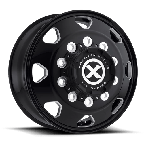 ATX AO401 OCTANE GLOSS BLACK MILLED 22.5X9 10X11.25 CB 220.1
