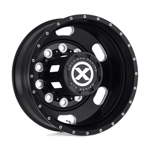 ATX AO402 INDY SATIN BLACK MILLED 22.5X8.25 10X11.25 ET -167 CB 220.1