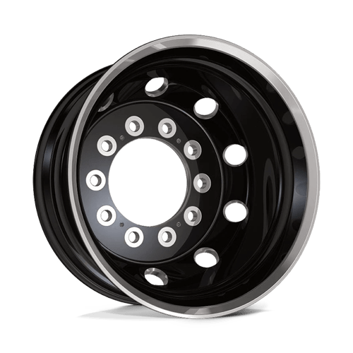 ATX AO404 JOURNEY SATIN BLACK W/ POLISHED LIP 22.5X9 10X11.25 ET +99 CB 220.1