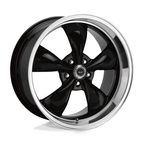 American Racing AR105 TORQ THRUST M GLOSS BLACK W/ MACHINED LIP 17X7 5X4.75 ET +0 CB 72.56
