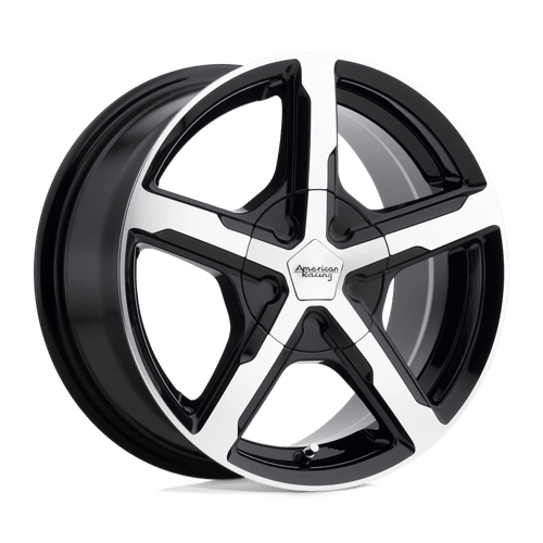 American Racing AR921 TRIGGER GLOSS BLACK MACHINED 18X8 5X4.25 ET +15 CB 72.6