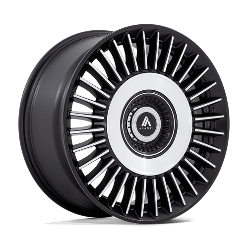 Asanti Black AB040 TIARA SATIN BLACK BRIGHT MACH FACE 22X10.5 BLANK ET +18 CB 72.56
