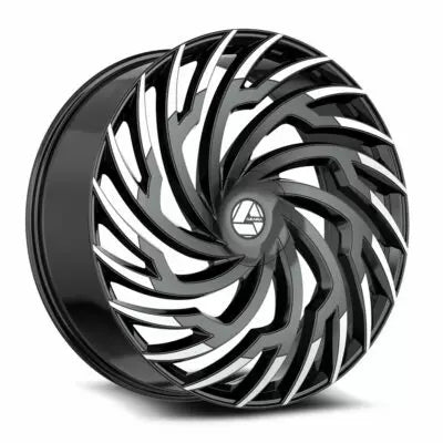 AZA-536 22×8.5 5×114.3 5×120 +38 Cb 74.1 Gloss Black & Machined