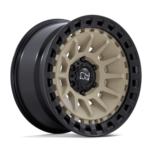 Black Rhino Hard Alloys BARRAGE DESERT SAND W/ MATTE BLACK LIP 18X9 6X135 ET +0 CB 87.1