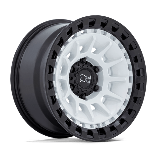 Black Rhino Hard Alloys BARRAGE GLOSS WHITE ON MATTE BLACK 17X8.5 5X5.0 ET -10 CB 71.5