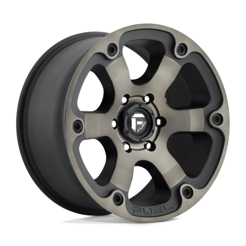 Fuel 1PC D564 BEAST MATTE BLACK DOUBLE DARK TINT 17X9 5X5.5 ET -12 CB 108