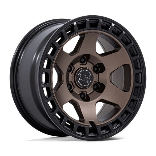 Black Rhino Hard Alloys BR022 BAHARI BURNT BRONZE W/ MATTE BLACK LIP 17X8.5 6X5.5 ET +25 CB 106.1