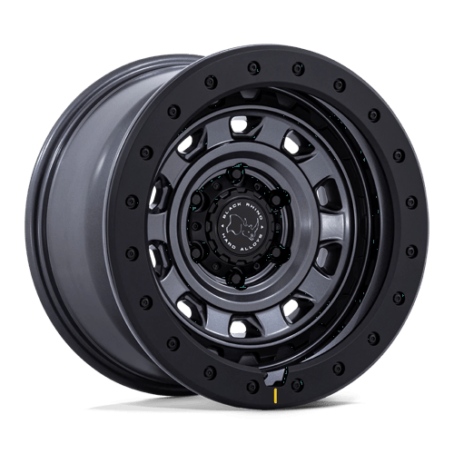 Black Rhino Hard Alloys BR023 XPLORER MATTE GUNMETAL W/ MATTE BLACK LIP 17X9 6X5.5 ET +1 CB 106.1