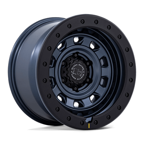 Black Rhino Hard Alloys BR023 XPLORER METALLIC BLUE W/ MATTE BLACK LIP 17X9 6X5.5 ET -12 CB 106.1